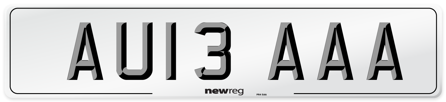 AU13 AAA Number Plate from New Reg